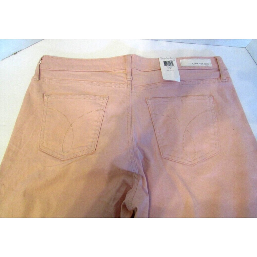 Calvin Klein Jeans Pink Ankle Skinny Jean Chintz Rose NWT Womens Size 12 - Picture 9 of 10